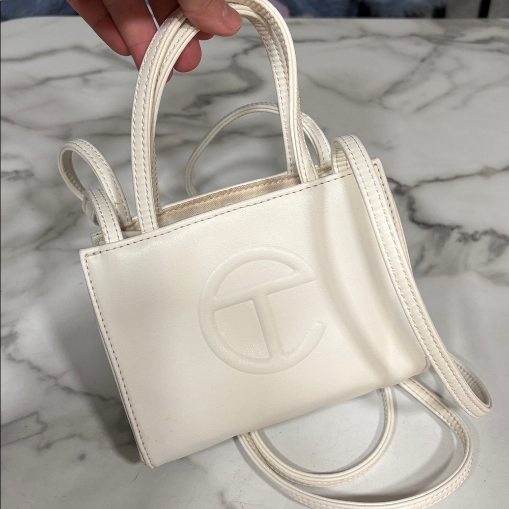Telfar Small White Shopping Bag
